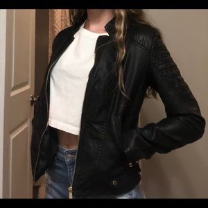 Faux leather jacket